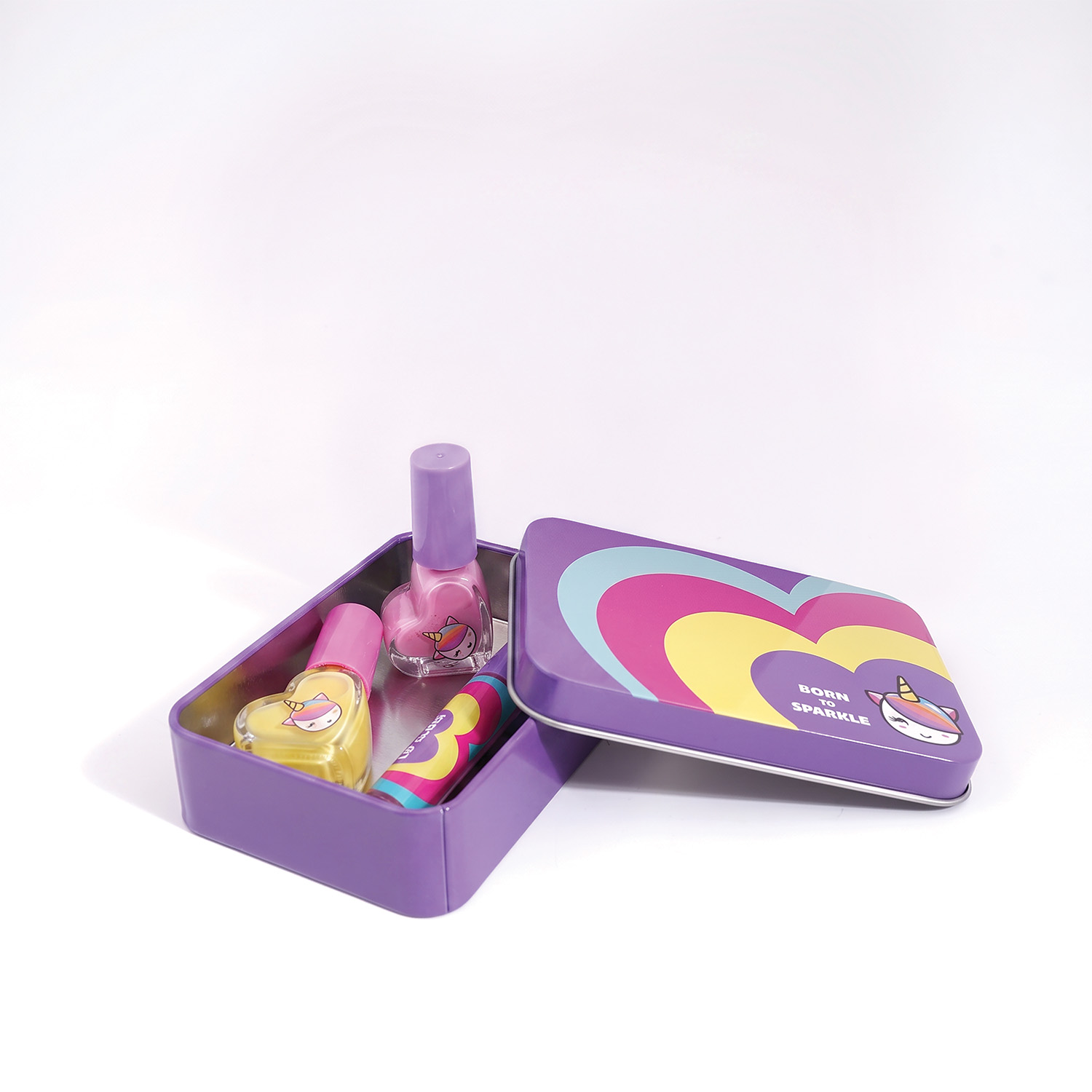 HappiHobbi Σετ Ομορφιάς με Θήκη Sparkle Love σε 2 Σχέδια Για 6+ Ετών - Image 5
