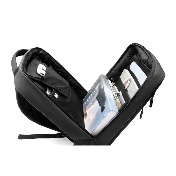 Alternative view of ARCTIC HUNTER τσάντα πλάτης 1701 με θήκη laptop 15.6", USB, 17L, μαύρη