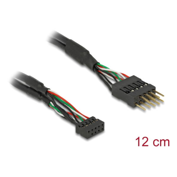 Alternative view of DELOCK καλώδιο USB 2.0 10-pin 2mm σε 2.54mm 41977, 480 Mbps, 12cm