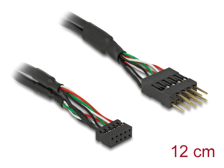 DELOCK καλώδιο USB 2.0 10-pin 2mm σε 2.54mm 41977, 480 Mbps, 12cm - Image 2