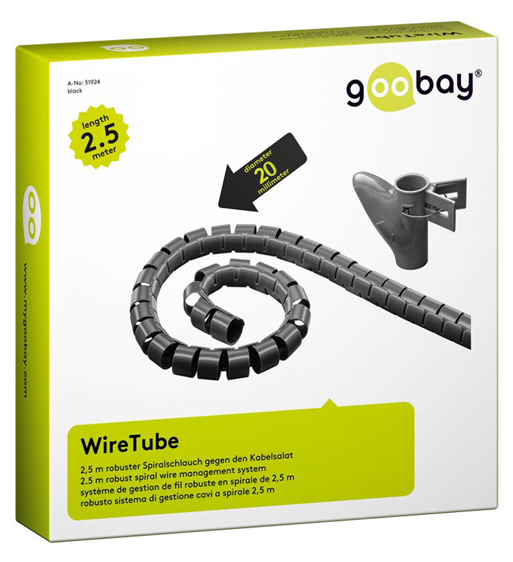 GOOBAY δεματικό καλωδίων 51924, πλαστικό, Φ20mm, 2.5m, μαύρο - Image 3