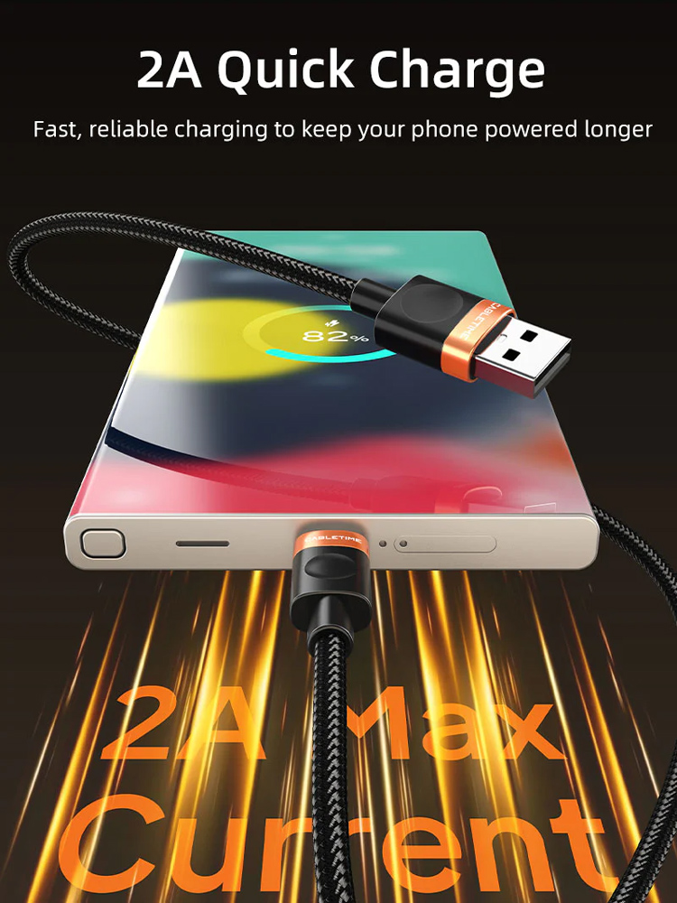 CABLETIME καλώδιο USB-C σε USB CT-AMCM2A, 2A, 480Mbps, 1m, μαύρο - Image 2
