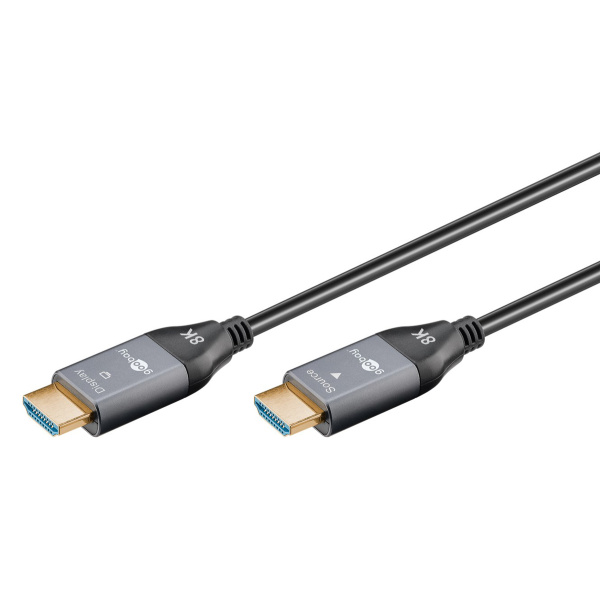 GOOBAY καλώδιο HDMI 2.1 65558 με Ethernet, 8K/60Hz, 48 Gbps, 10m, μαύρο