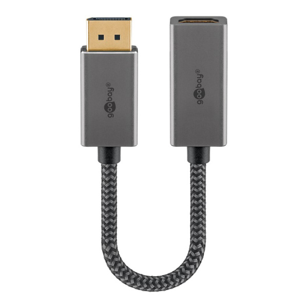 Alternative view of GOOBAY αντάπτορας DisplayPort σε HDMI 75271, 4K/60Hz, 0.2m, γκρι