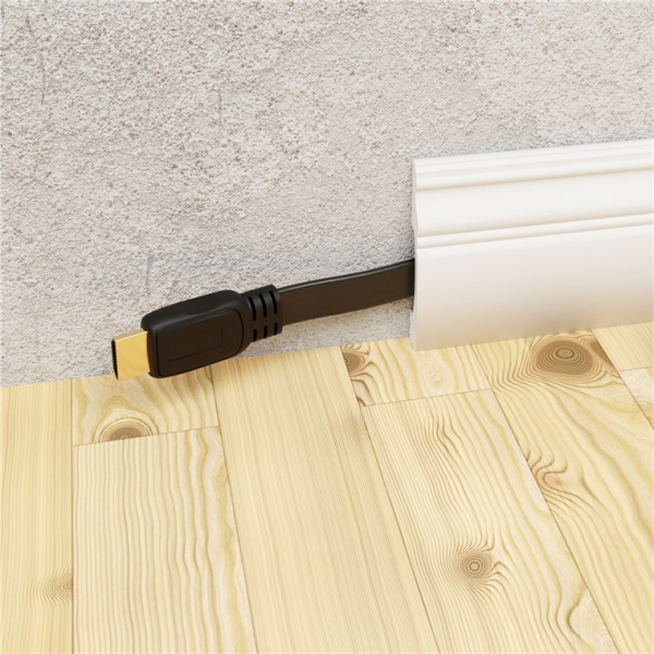 Alternative view of GOOBAY καλώδιο HDMI 77145 με Ethernet, flat, 8K/60Hz, 48 Gbps, 3m, μαύρο