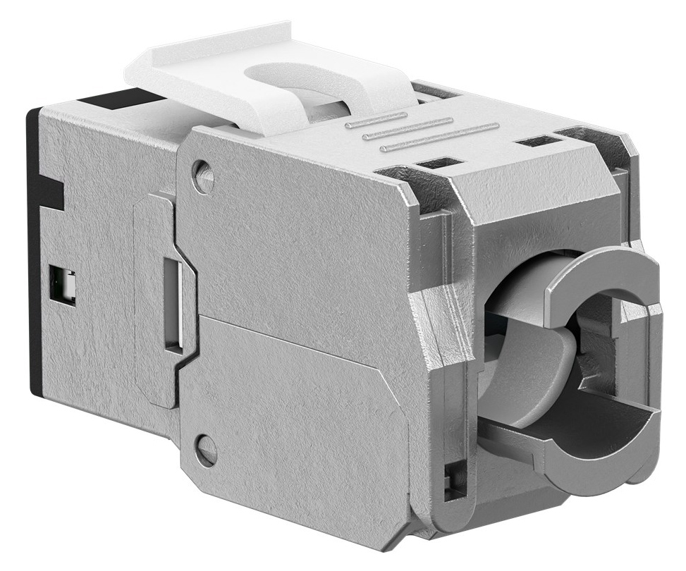 GOOBAY Keystone module RJ45 77943, CAT 6A STP, slim, toolfree, ασημί/μαύρο - Image 4