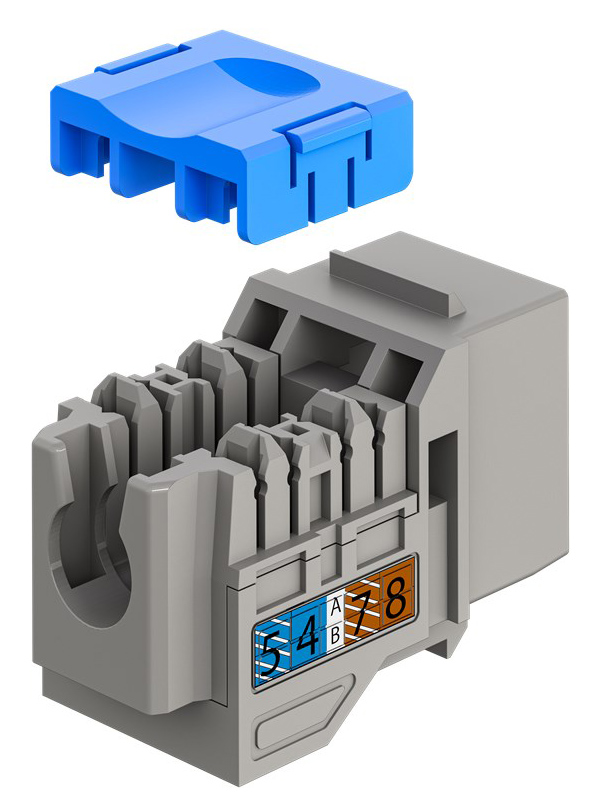 GOOBAY Keystone module RJ45 77951, CAT 6A UTP, slim & short, toolfree, γκρι - Image 5