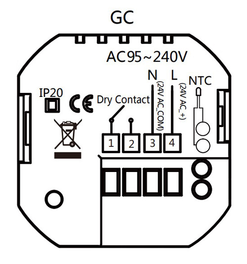 Smart θερμοστάτης αερίου BHT-15GCLW, WiFi, χωνευτός, μαύρος - Image 4