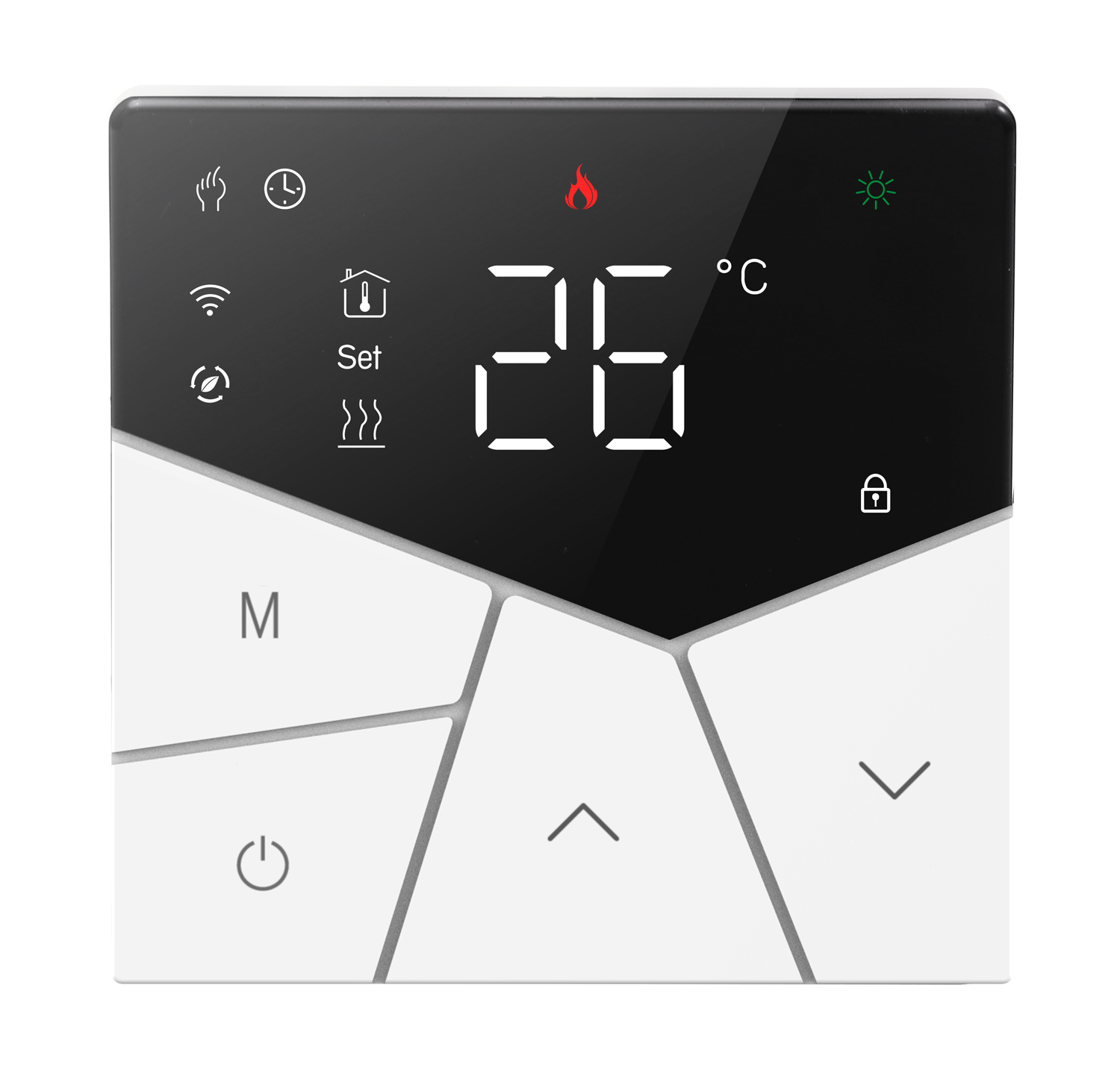 Smart θερμοστάτης αερίου BHT-15GCLW, WiFi, χωνευτός, μαύρος