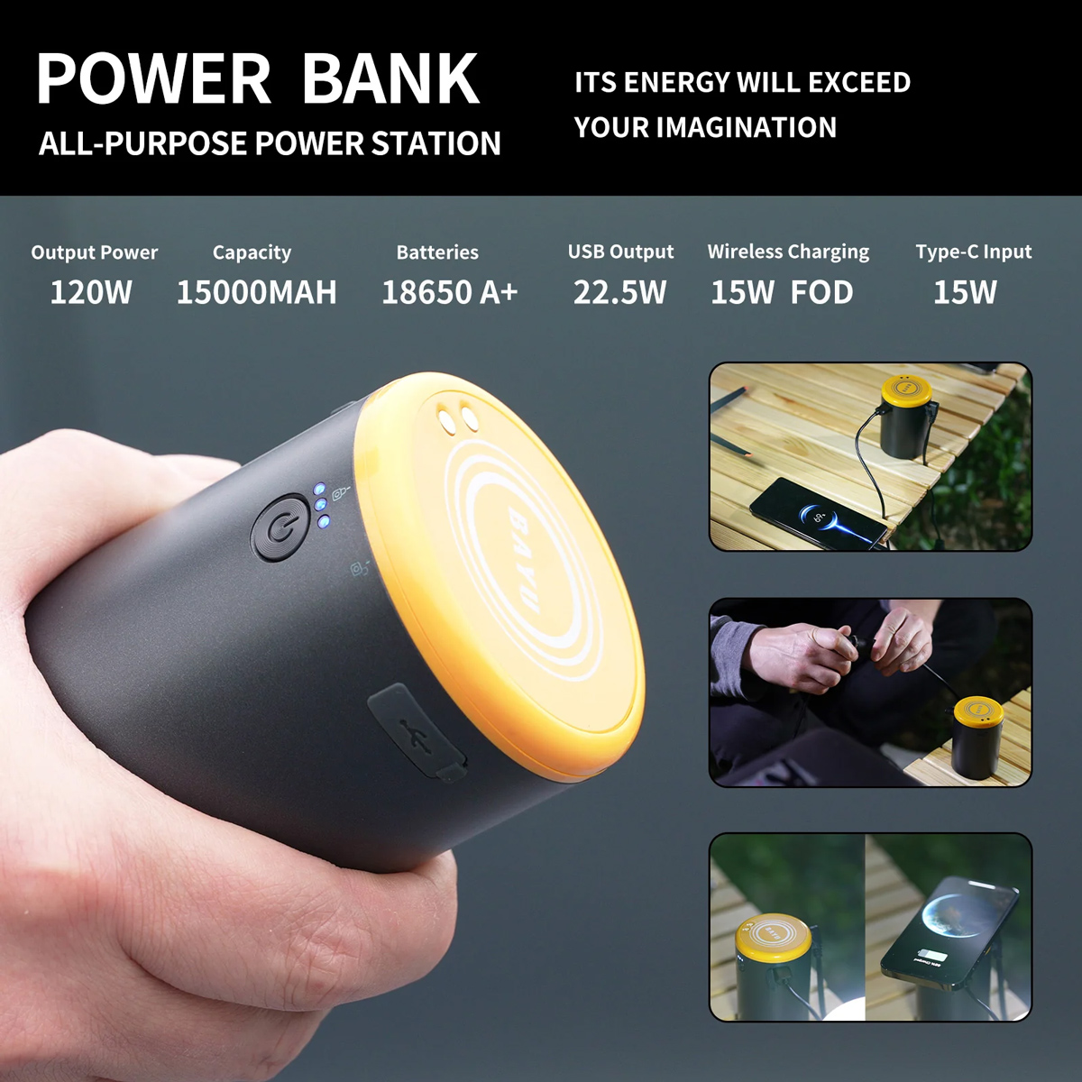 BAYU camping kit με powerbank/ανεμιστήρα/φωτιστικό/συσκευή για κουνούπια C-Pro - Image 4
