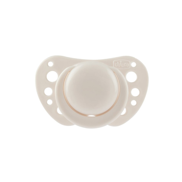 Alternative view of Chicco Πιπίλα Δύο Τεμαχίων Physio Air με Θηλή Σιλικόνης & Θήκη σε Μπεζ-Μπορντώ Για 6-16 Μηνών