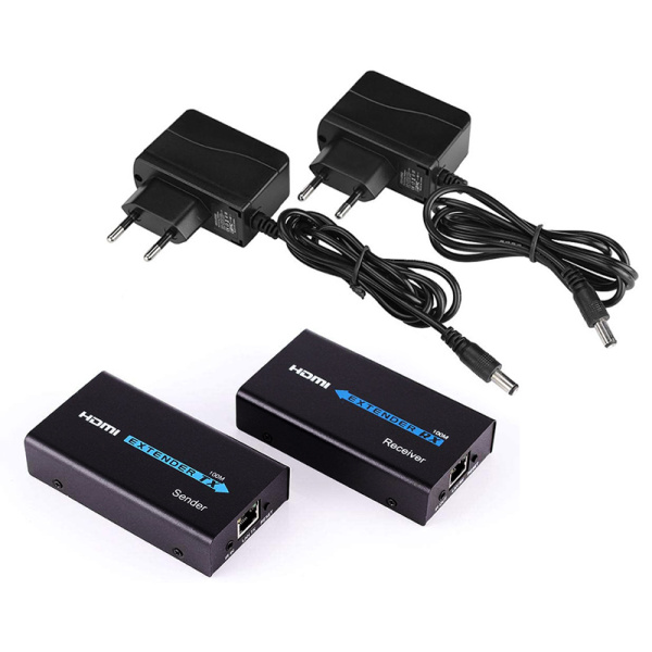 Alternative view of POWERTECH HDMI video extender CAB-H115 μέσω καλωδίου RJ45, 1080p, 60m