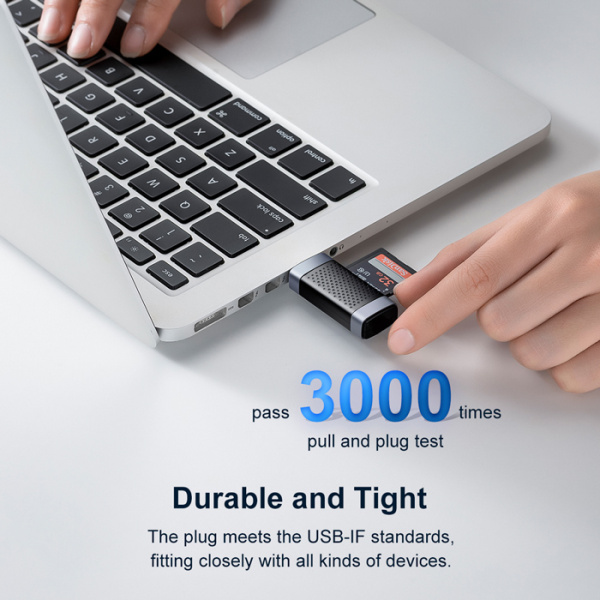 Alternative view of ORICO card reader CS2D-A3 για SD & Micro SD, USB 3.0, μαύρο
