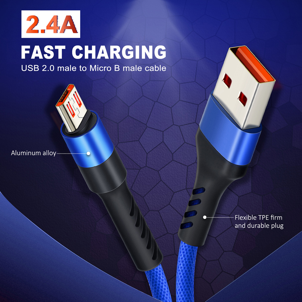 CABLETIME καλώδιο micro USB σε USB CT-C165-P05, 2.4A, 480Mbps, 1m, κόκκινο - Image 2