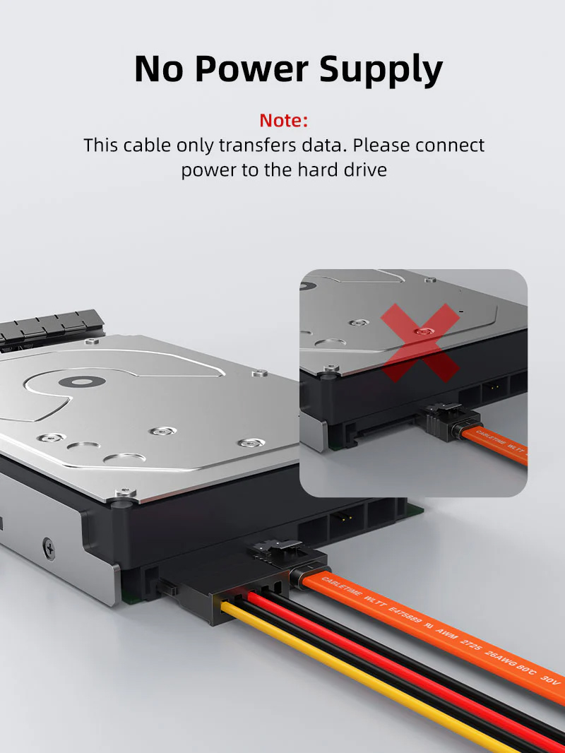 CABLETIME καλώδιο SATA III CT-SATA3R, γωνιακό, 6Gbps, 0.50m, πορτοκαλί - Image 6