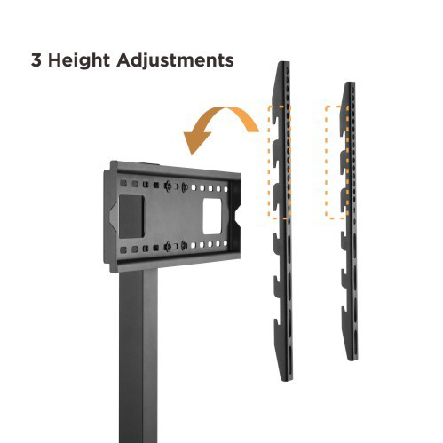 BRATECK βάση τηλεόρασης δαπέδου FS32-46, 37-75", έως 40kg, με ράφι - Image 3