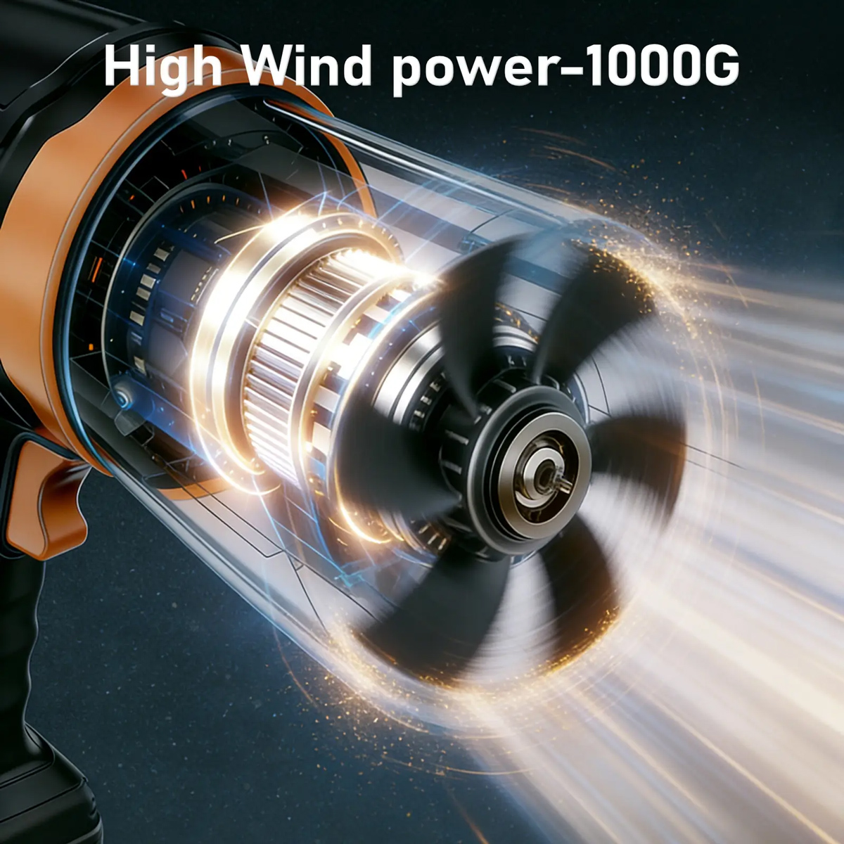 KINZIR ηλεκτρικό air duster AD61, 800W, 2000mAh, Brushless, μαύρο - Image 3