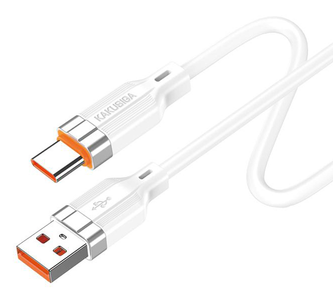 KAKUSIGA καλώδιο USB-C σε USB KSC-995, σιλικόνης, 5A, 480Mbps, 1m, λευκό - Image 2