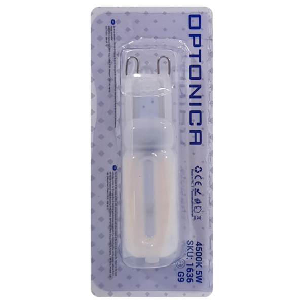 Alternative view of OPTONICA LED λάμπα 1636, 5W, 4500K, G9, 400lm