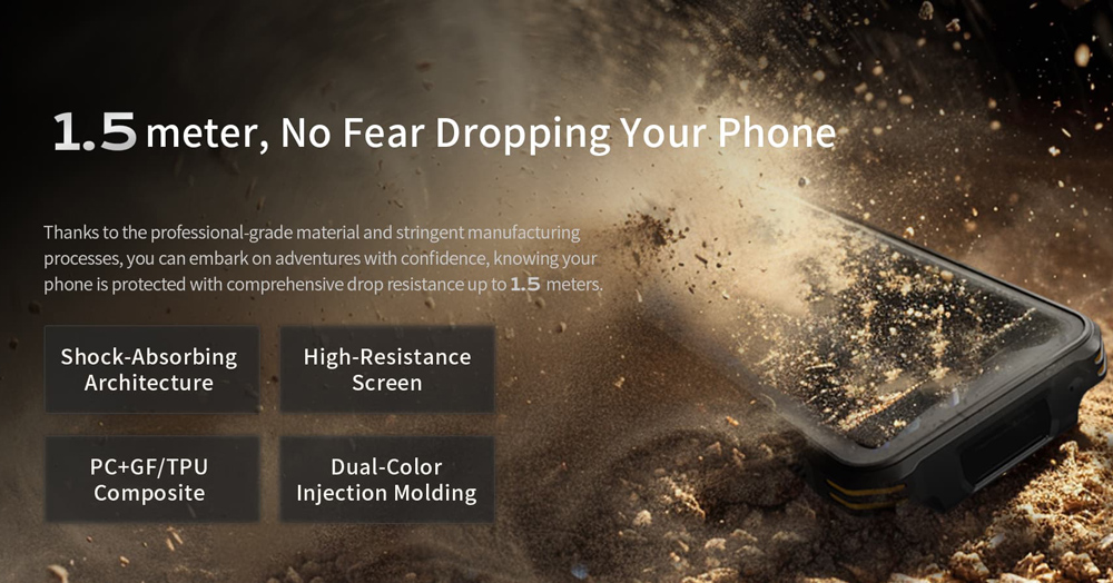 ONERUGGED smartphone P1, 6.56", 8/128GB, 5800mAh, IP68/MIL-STD 810H/Atex Zone 2, μαύρο - Image 8