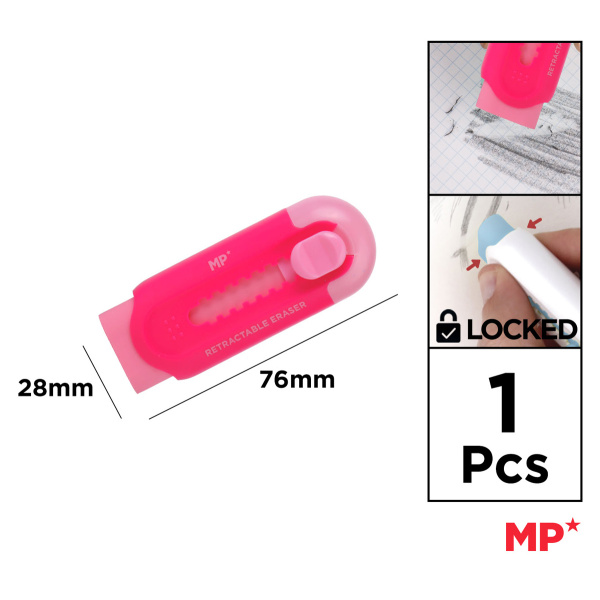 Alternative view of MP πτυσσόμενη γόμα για μολύβι PA1100-1, ροζ