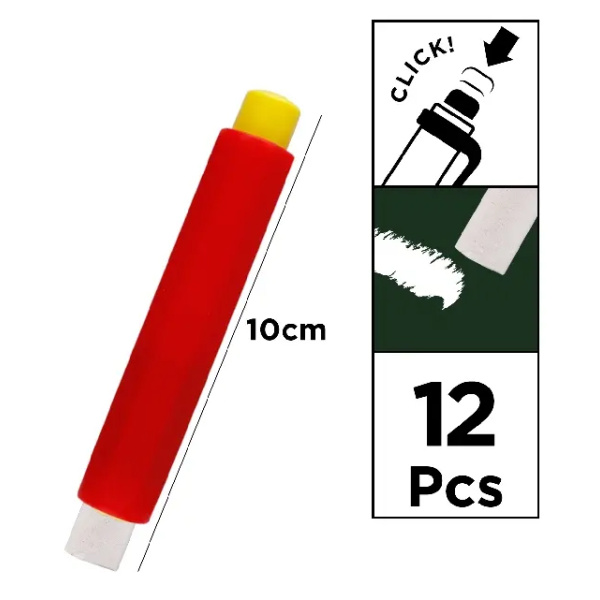 Alternative view of MP σετ κιμωλίες με θήκη PA168B, λευκές, 12τμχ