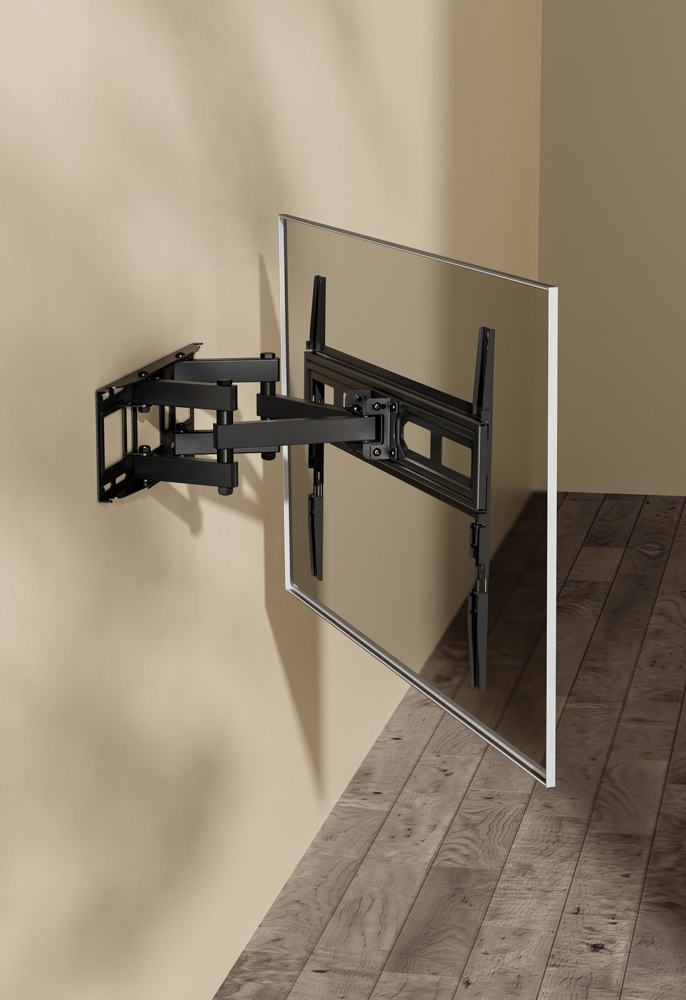 POWERTECH επιτοίχια βάση τηλεόρασης PT-1130, 37-80", έως 40kg, full motion - Image 2