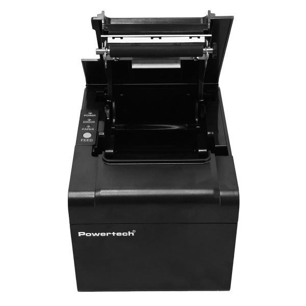 Alternative view of POWERTECH θερμικός εκτυπωτής αποδείξεων PT-1506, USB/Ethernet/Serial, auto cutter, μαύρος