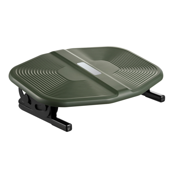 POWERTECH υποπόδιο γραφείου PT-1566 με ρυθμιζόμενη κλίση, μαύρο/λαδί