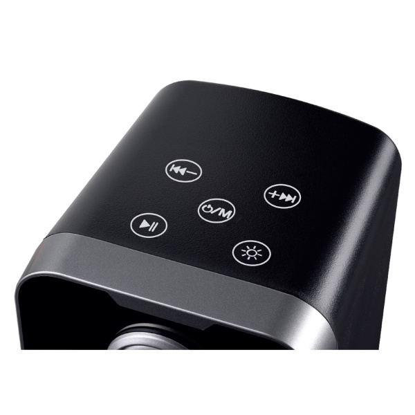 Alternative view of POWERTECH ηχεία PT-1575 με RGB φωτισμό, 2x 5W, Bluetooth & USB/USB-C, μαύρα
