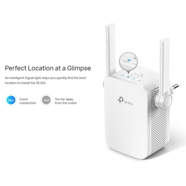Alternative view of TP-LINK AC1200 Wi-Fi Range Extender RE305, dual band, Ver. 4.0