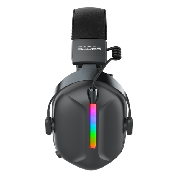 Alternative view of SADES gaming headset Defender, ασύρματα & ενσύρματα, 50mm, 1050mAh, RGB, multi-platform, μαύρο
