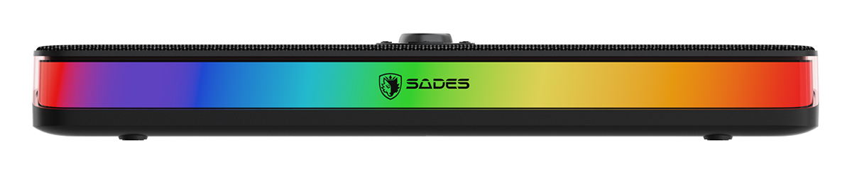 SADES soundbar Posevolt με RGB φωτισμό, 10W, Bluetooth & USB-C/USB, μαύρο - Image 3