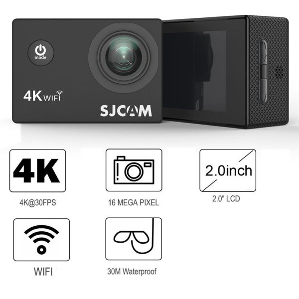 Alternative view of SJCAM Action Cam SJ4000 Air, 4K, 16MP, WiFi, 2" LCD, αδιάβροχη, μαύρη