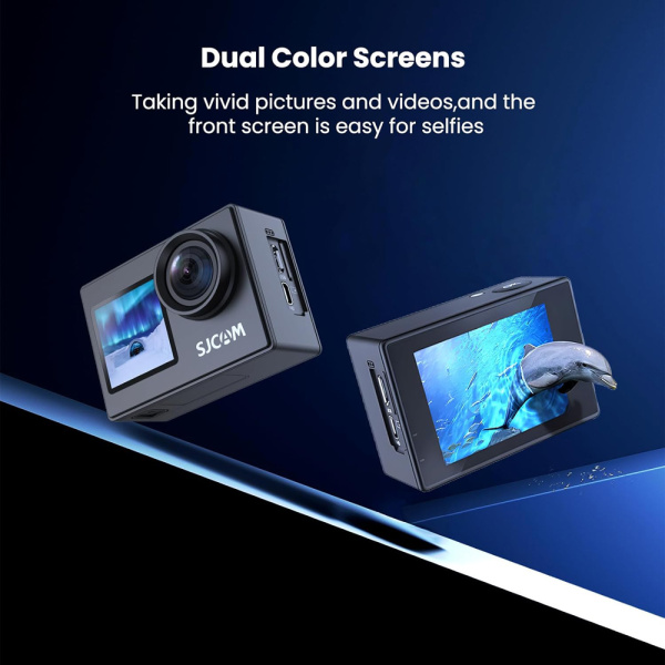 Alternative view of SJCAM action camera SJ4000 Dual Screen, 2x οθόνες, 16MP/4K, WiFi, αδιάβροχη θήκη, μαύρη
