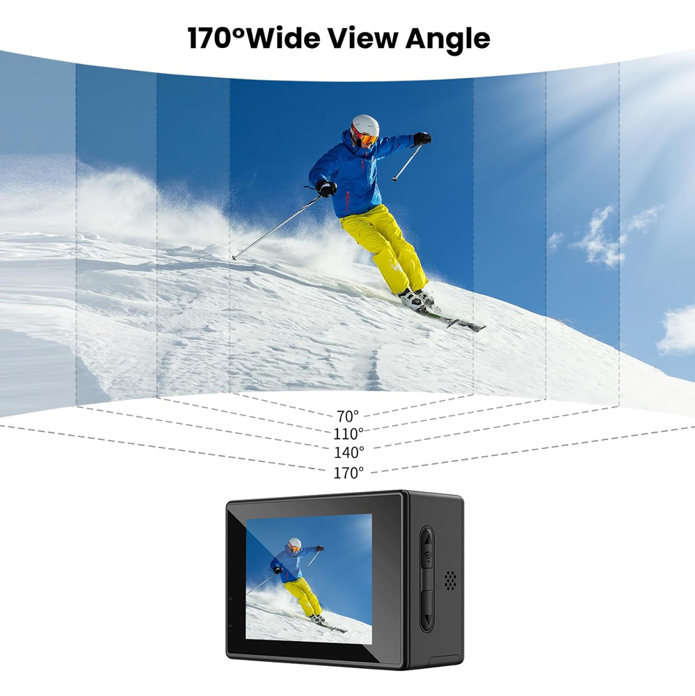 SJCAM action camera SJ4000 Dual Screen, 2x οθόνες, 16MP/4K, WiFi, αδιάβροχη θήκη, μαύρη - Image 4