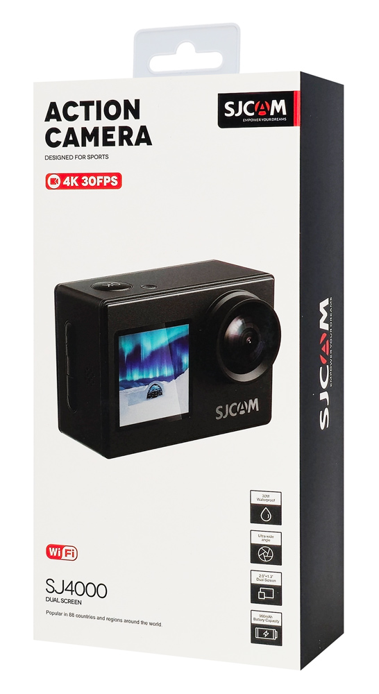 SJCAM action camera SJ4000 Dual Screen, 2x οθόνες, 16MP/4K, WiFi, αδιάβροχη θήκη, μαύρη - Image 6