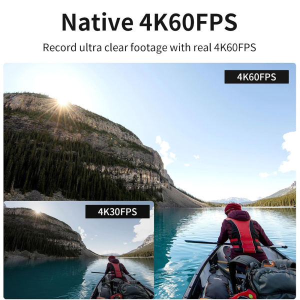 Alternative view of SJCAM action camera SJ8 Pro, οθόνη αφής, 12MP/4K, WiFi, αδιάβροχη θήκη, μαύρη