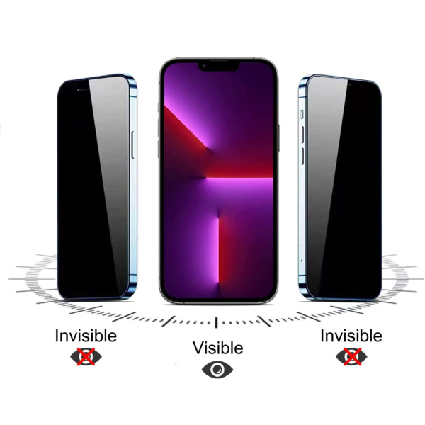 Alternative view of POWERTECH tempered glass Emery Private 5D TGC-0800 για iPhone 17 Pro Max, full glue