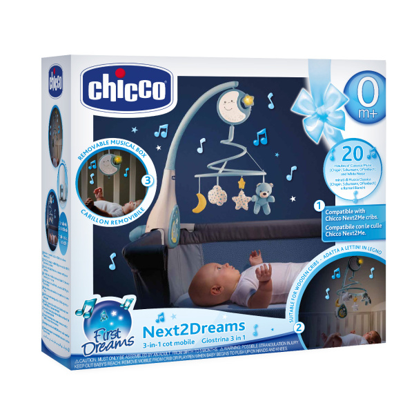 Alternative view of Chicco Βρεφικό Περιστρεφόμενο Κούνιας με Μελωδίες 3 σε 1 Next2Dreams Σιέλ Για 0+