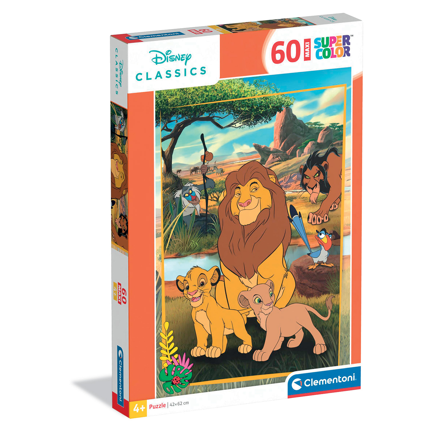Clementoni Παζλ Maxi Super Color Lion King Disney Classics 60 τμχ - Image 3