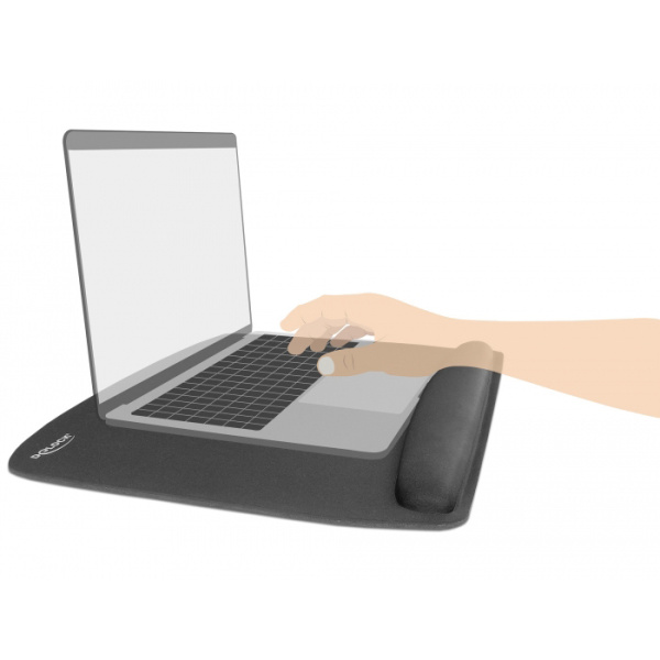 Alternative view of DELOCK mousepad για laptop με στήριγμα καρπού 12601, 320x420mm, μαύρο