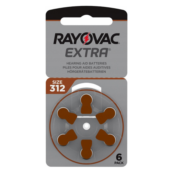 RAYOVAC μπαταρίες ακουστικών βαρηκοΐας 312MF, mercury free, 1.4V, 6τμχ