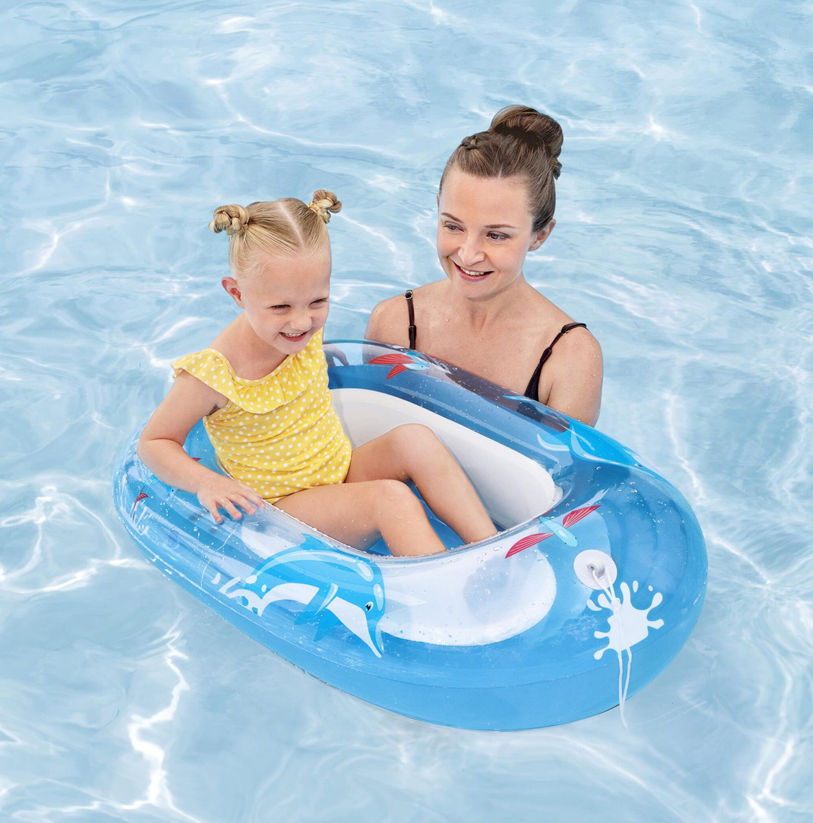 BESTWAY παιδική φουσκωτή βάρκα 34037, 102x69cm, Floatin Friends - Image 2