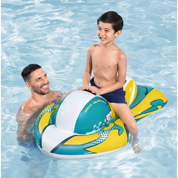 Alternative view of BESTWAY παιδικό φουσκωτό ride on 41540, 117x77cm, Sea Surfer