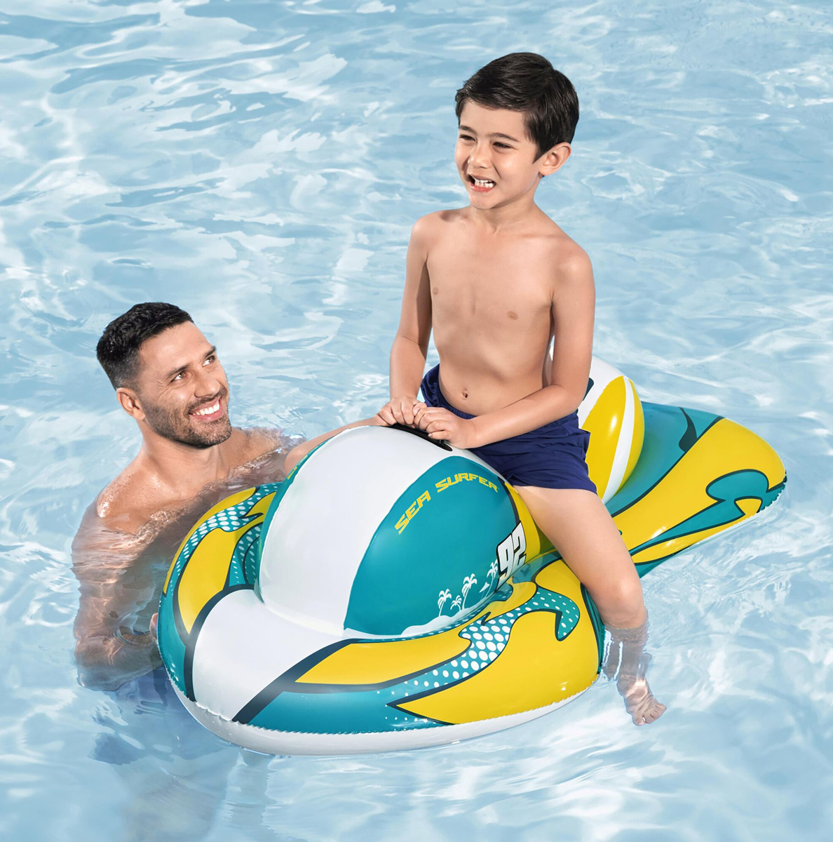 BESTWAY παιδικό φουσκωτό ride on 41540, 117x77cm, Sea Surfer - Image 2