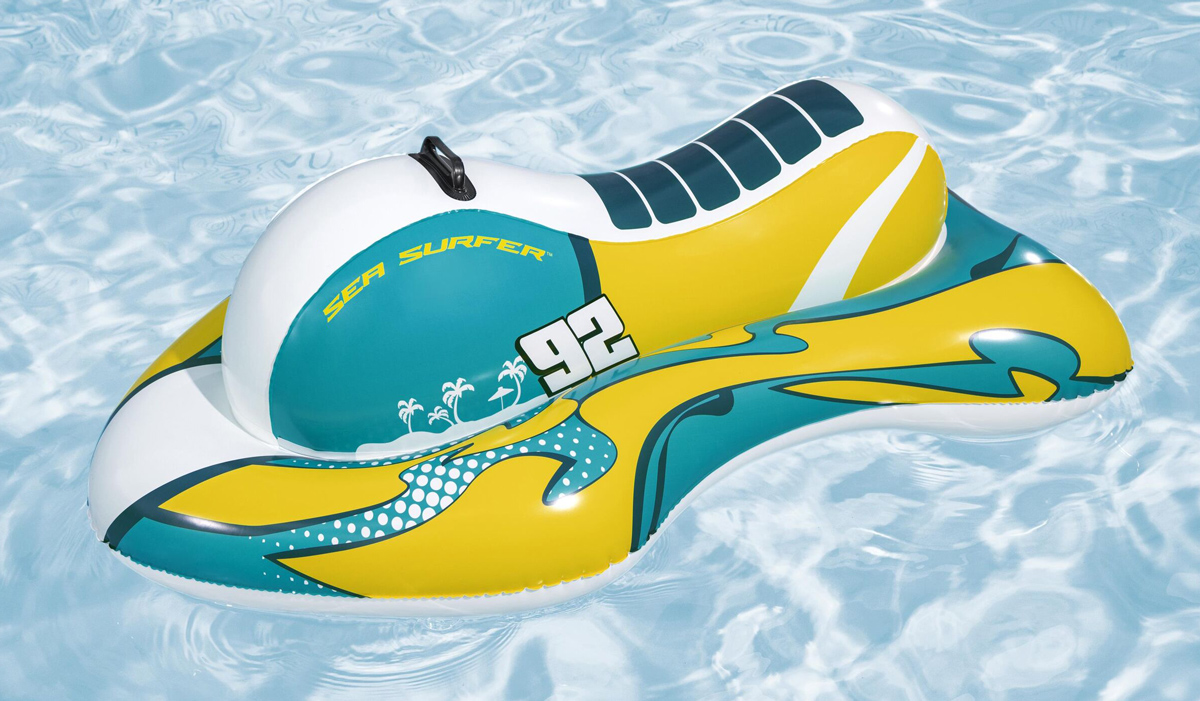 BESTWAY παιδικό φουσκωτό ride on 41540, 117x77cm, Sea Surfer - Image 3