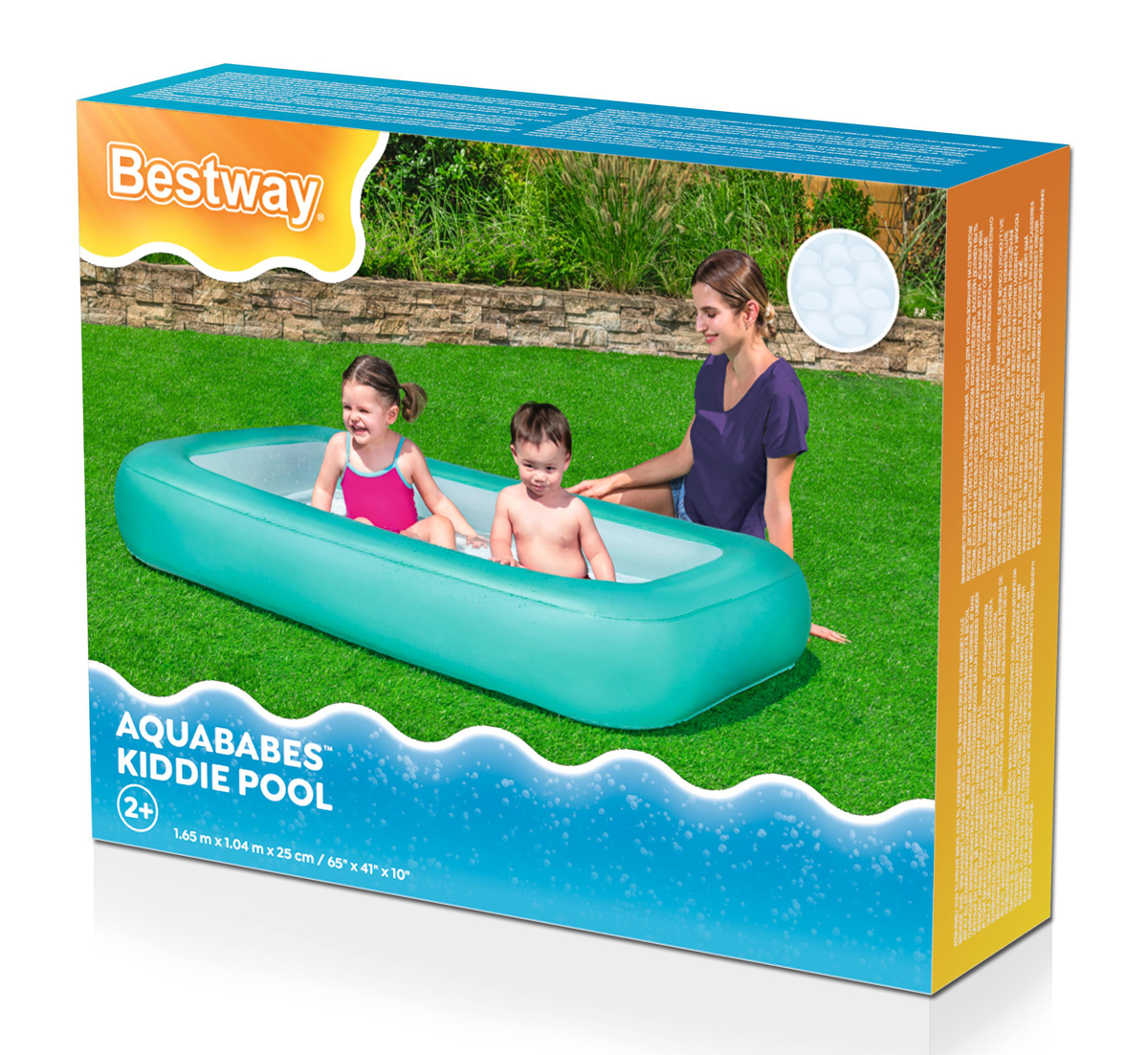 BESTWAY παιδική φουσκωτή πισίνα 51115, 102lt, 165x104x25cm, βεραμάν - Image 6