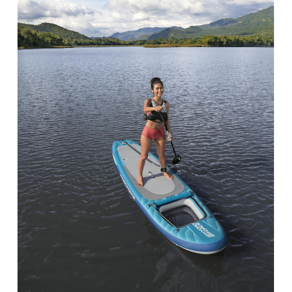 Alternative view of BESTWAY φουσκωτή σανίδα SUP Aqua Drifter View 6532H με διάφανο παράθυρο, 335x91.5x15cm, μπλε