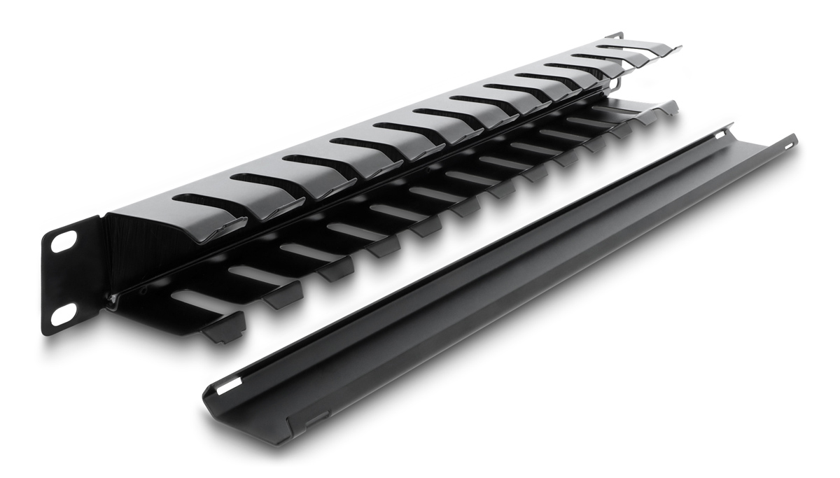 DELOCK cable management 67628 για rack 19"/1U, με βούρτσα προστασίας, μεταλλικό, μαύρο - Image 3